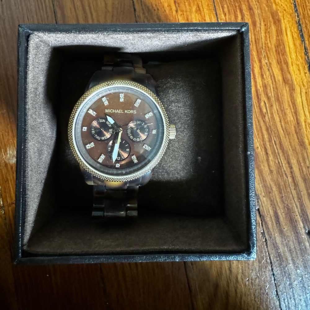 Women's Michael Kors tortoise watch